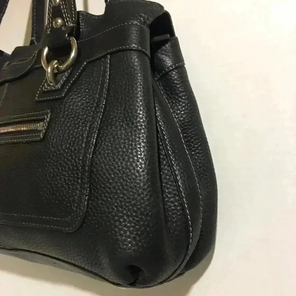 Coach Black leather satchel handbag